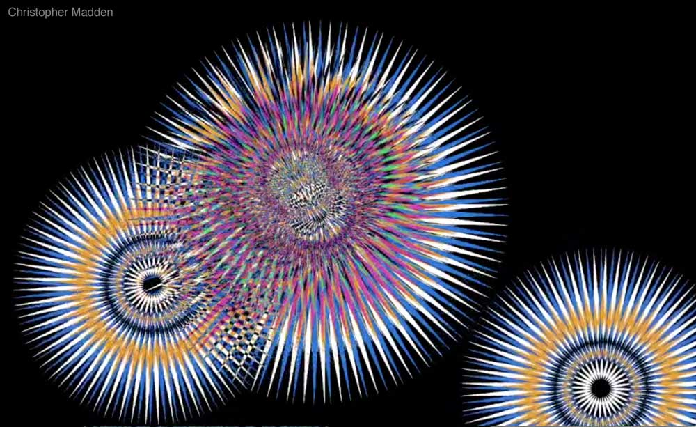 Contemporary art meets science - abstract moving image - starburst