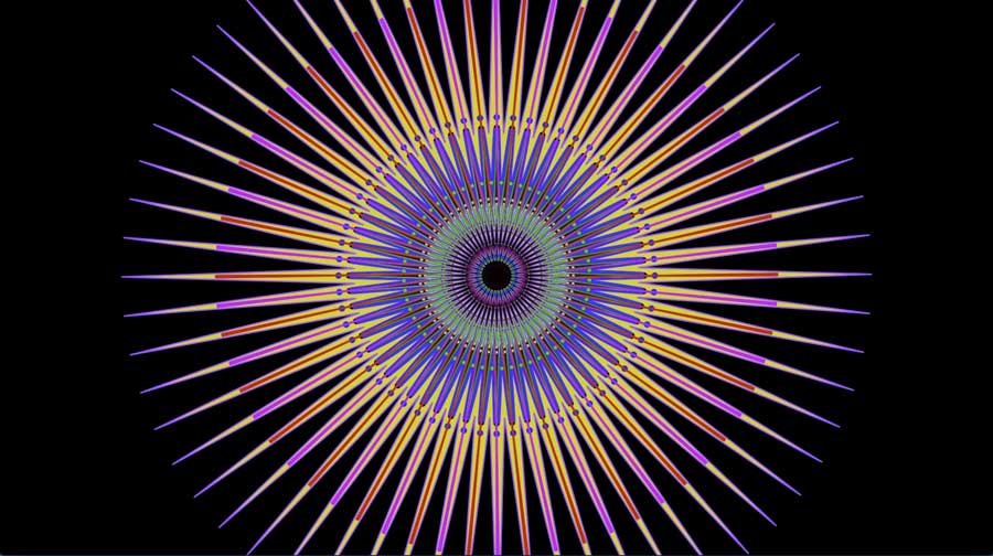 Abstract moving image art - interacting abstract forms Contemporary abstract moving image art - interacting forms