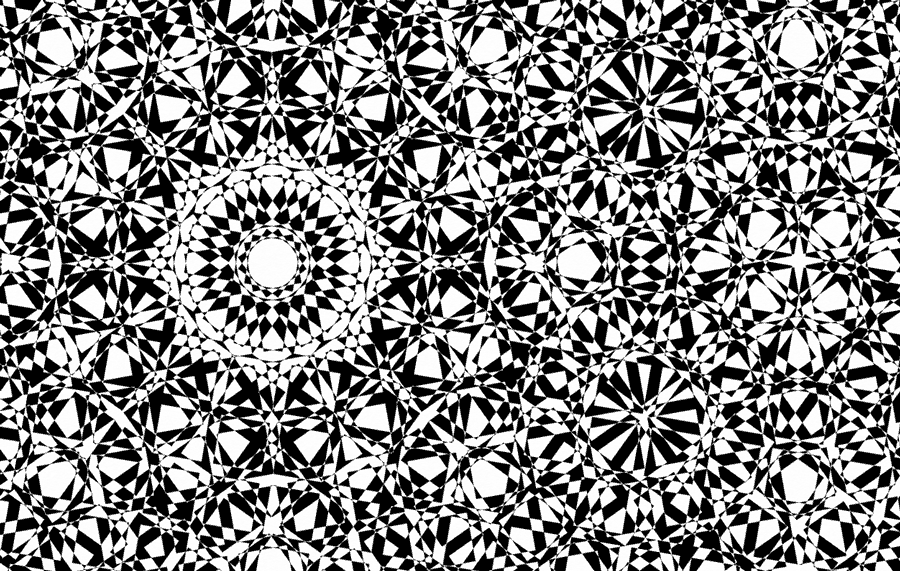 contemporary optical art - complex pattern generation