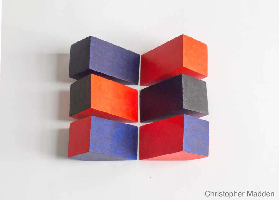 Contemporary art abstract sculpture - repeated elements