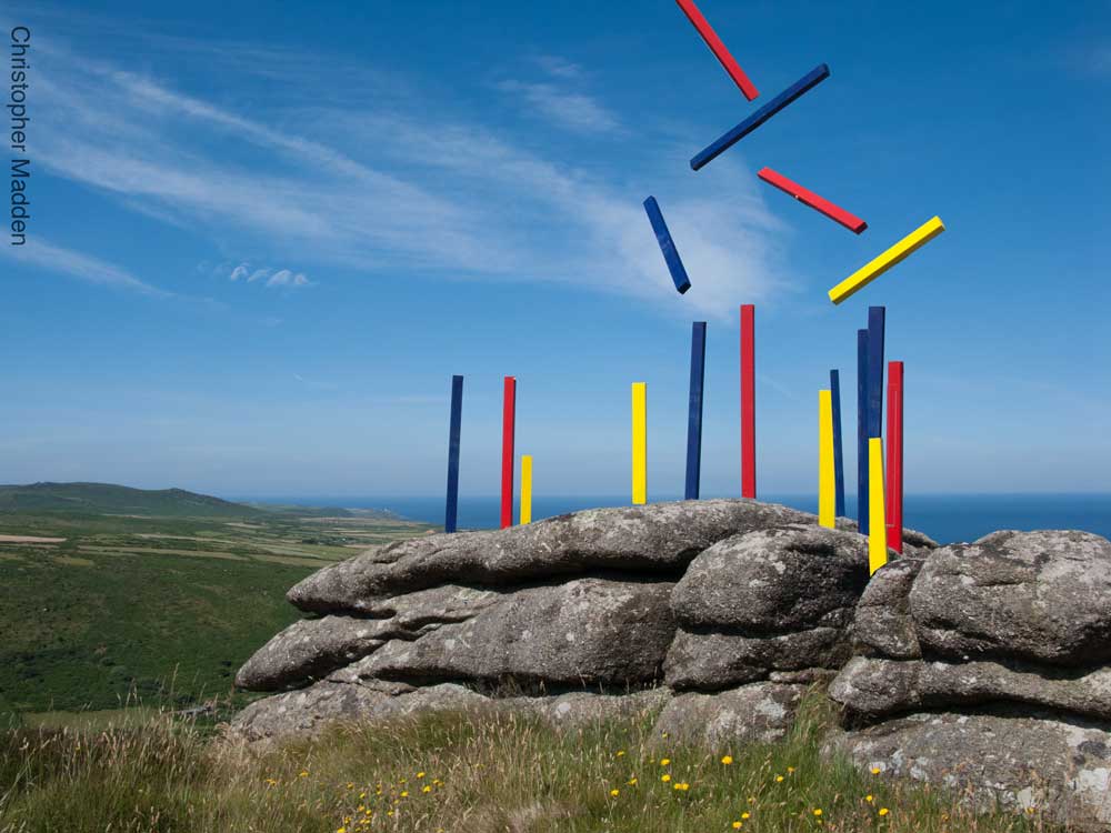 Land art, Cornwall - abstract sculpture in the landscape land art in the environment - abstract sculpture Cornwall
