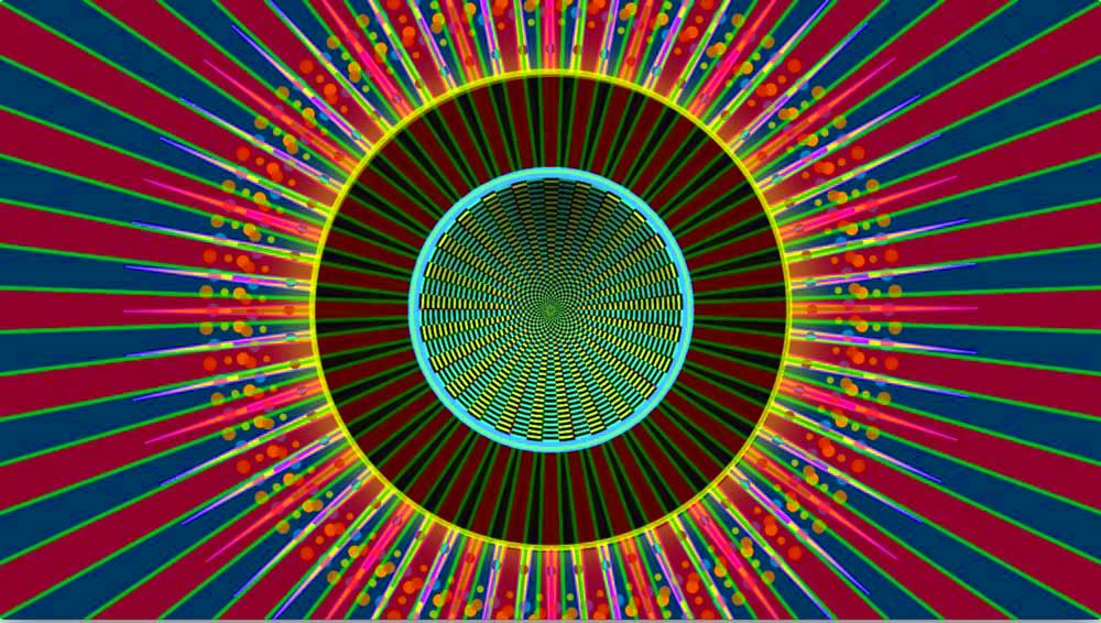 Contemporary abstract art and science - circles and rays Contemporary abstract art and science - circles and rays