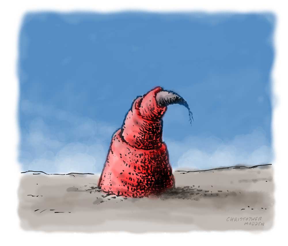 sketch from the subconscious - a bizarre creature drawing from the subconscious - drawing from the imagination
