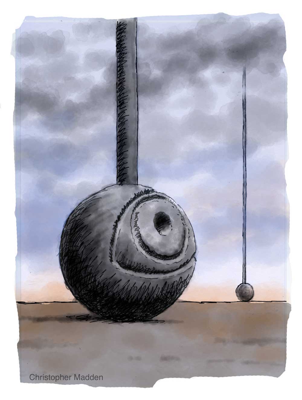 contemporary surrealism - giant stone eye