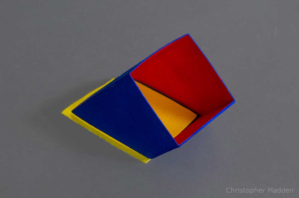 contemporary art Cornwall - coloured paper abstract sculpture