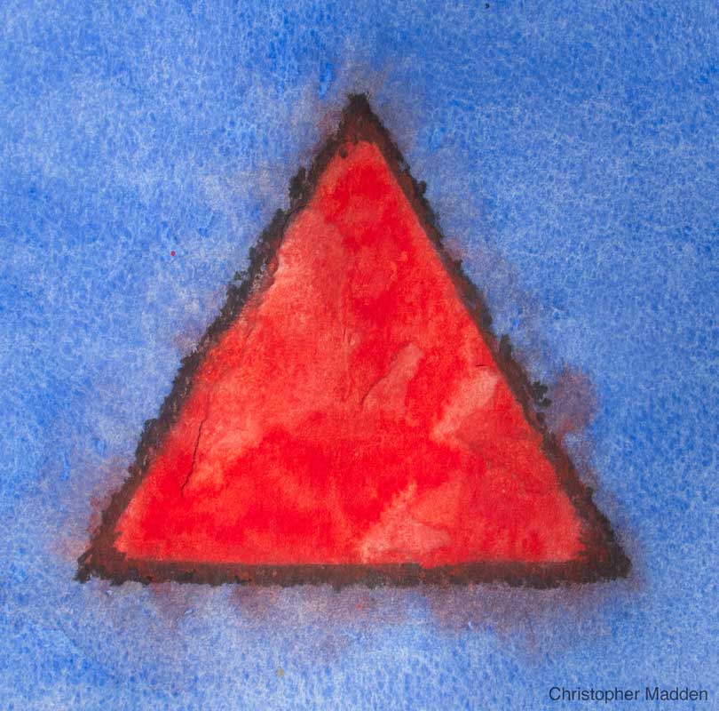 Abstract watercolour study of order and stability Contemporary watercolour study of stability and uncertainty image