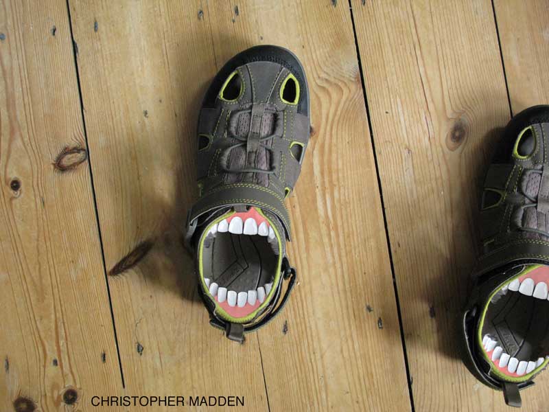 shoes with mouths and teeth