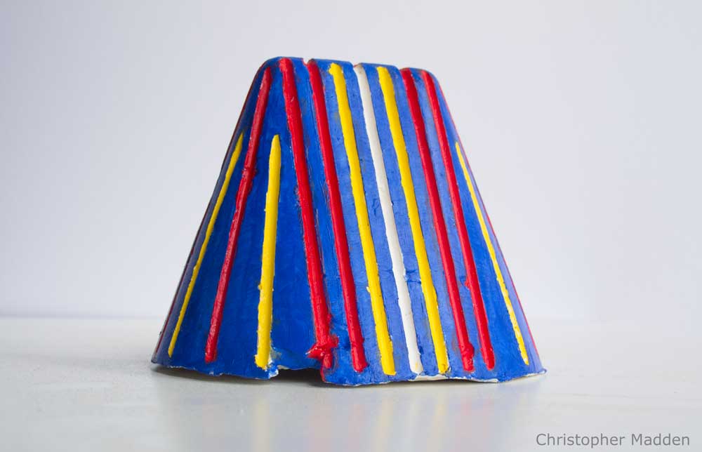 contemporary art sculpture - brightly painted modern cast plaster