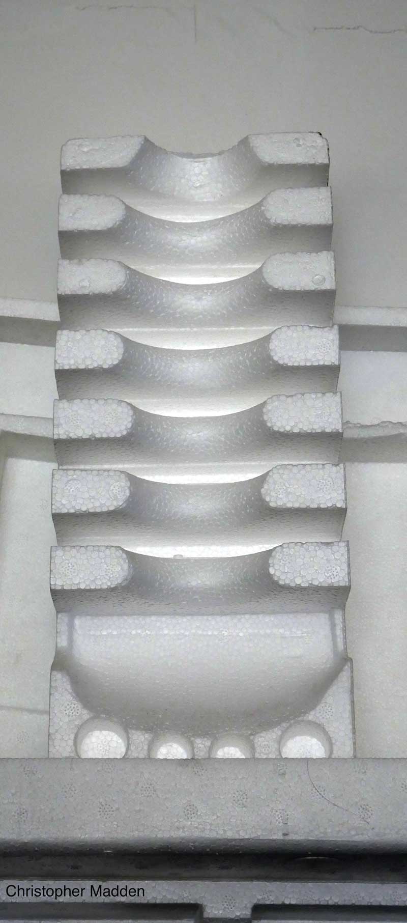 Upcycled art - sculpture from polystyrene packaging Upcycled art - sculpture from expanded polystyrene packaging