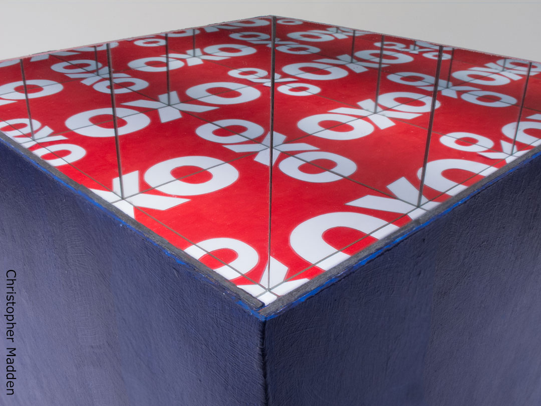 Contemporary art exploring reality and illusion using reflections in mirror
