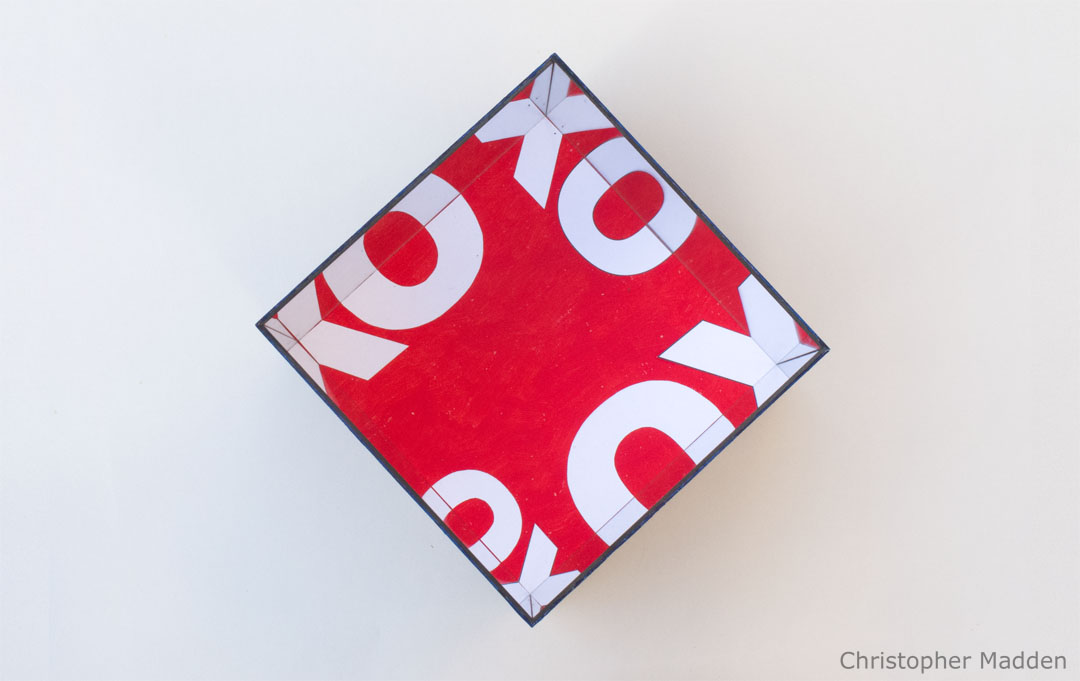 contemporary art OXO Cube reflections contemporary art mirror cube