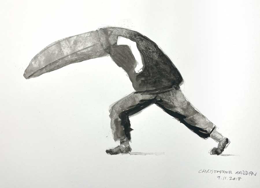 contemporary art works on paper lunging figure contemporary art works on paper lunging figure
