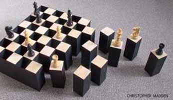 Contemporary art chess set